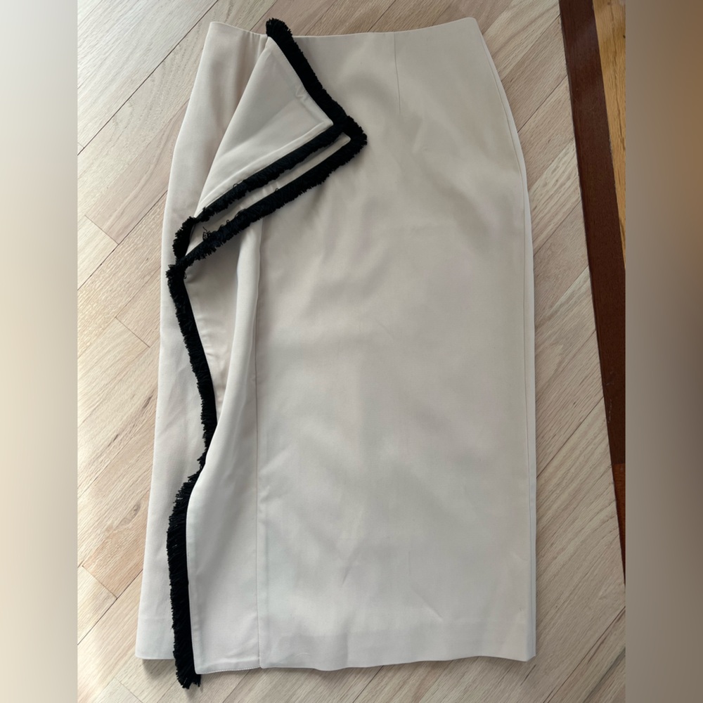 C/MEO Collective Asymmetrical Pencil Skirt  with Black trim accent- Game Changer